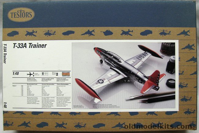 Testors 1/48 Lockheed T-33A Trainer, 7578 plastic model kit